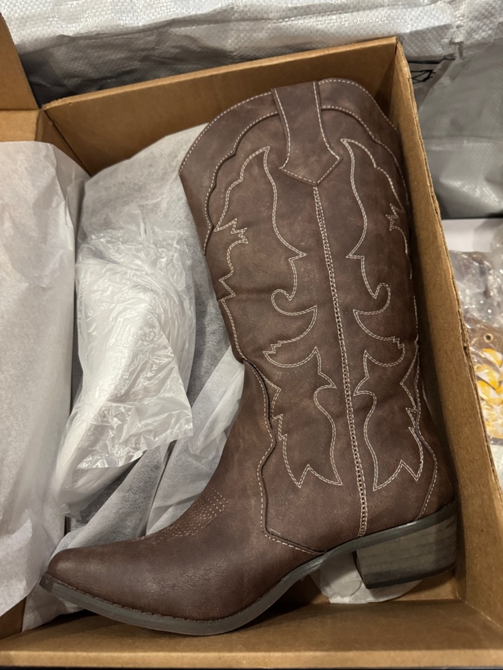 Brown Women's Western Cowboy Boots - Stylish Casual Riding Boot